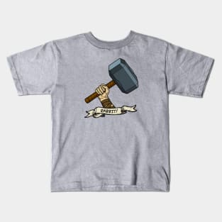 Thor Hammer RABBIT tattoo Kids T-Shirt